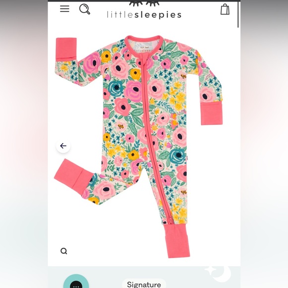 Little Sleepies Floral Sleeper - Picture 1 of 2